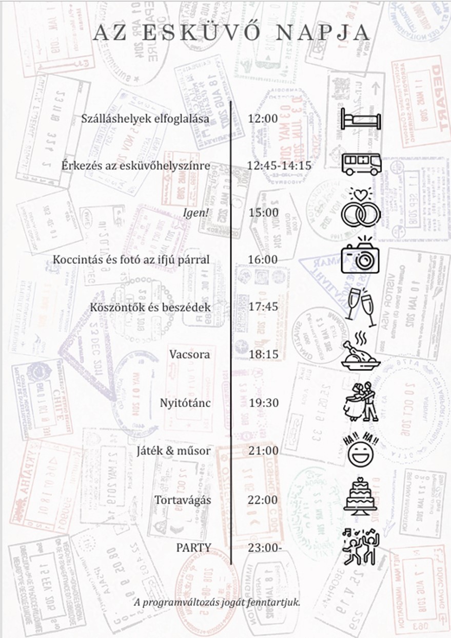 Zoé és Zsolt esküvői program 2025.05.17 Koma vendégház